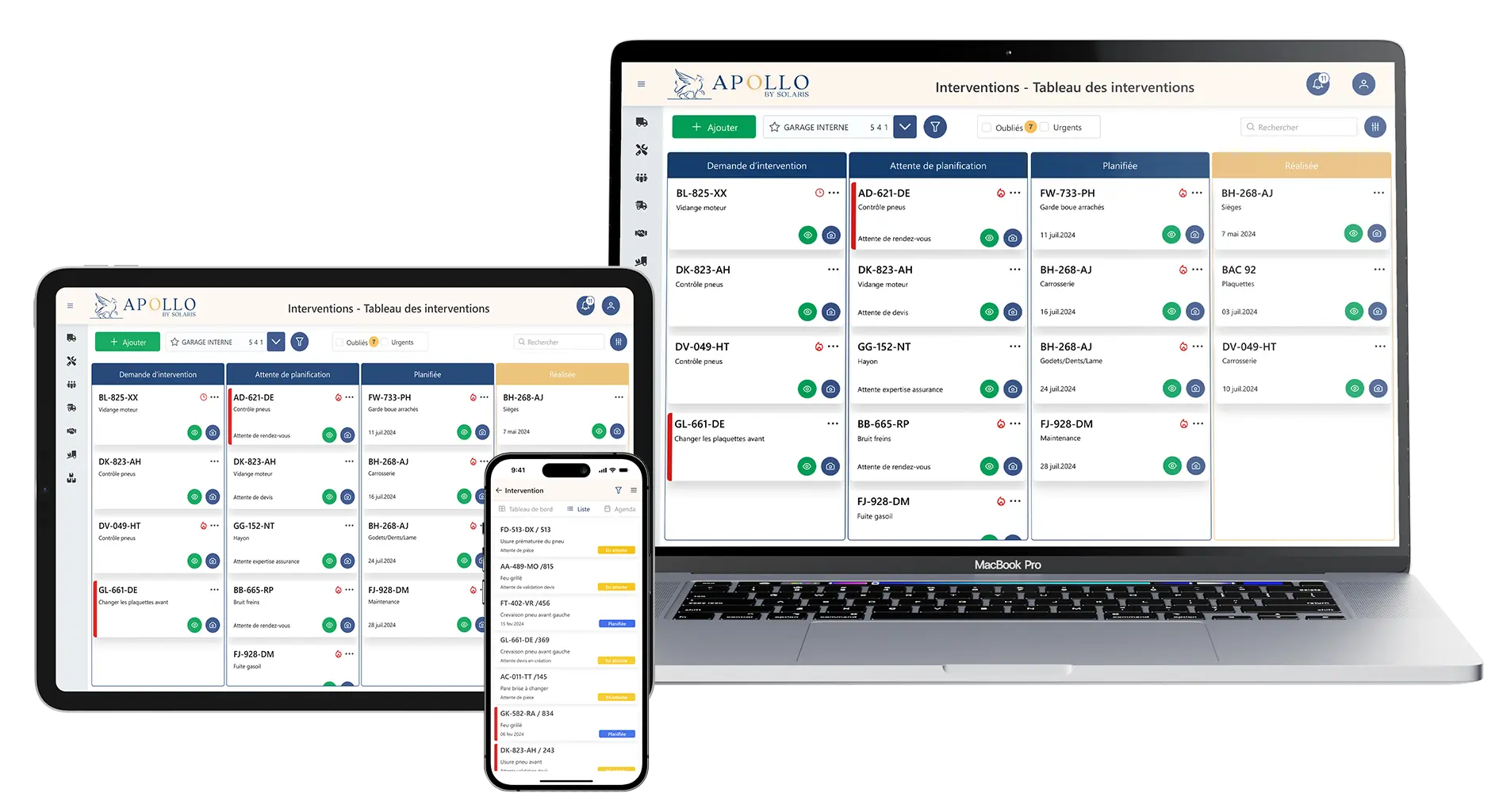 Mockups multi device du logiciel Apollo